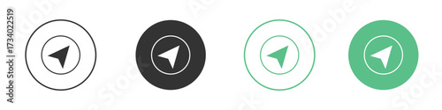 Navigation icons concepts. black sign set