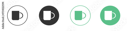 Mug icons concepts. black sign set