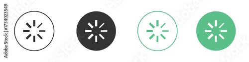 Loading icons concepts. black sign set