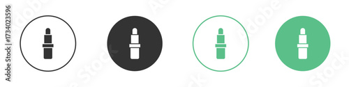 Lipstick icons concepts. black sign set