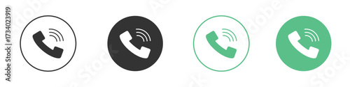 Incoming Call icons concepts. black sign set