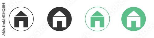 Home icons concepts. black sign set