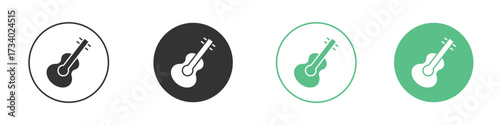 Guitar icons concepts. black sign set