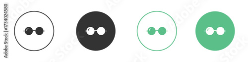 Glasses icons concepts. black sign set
