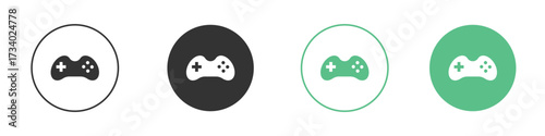 Gamepad icons concepts. black sign set