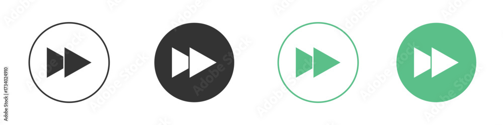 Fototapeta premium Forward icons concepts. black sign set