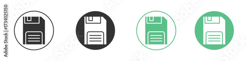 Floppy disk icons concepts. black sign set