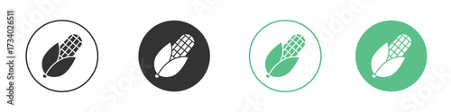 Corn icons concepts. black sign set