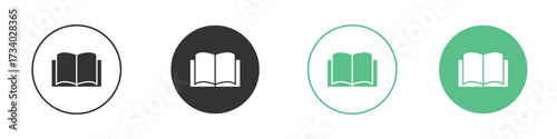 Book icons concepts. black sign set