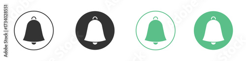 Bell icons concepts. black sign set