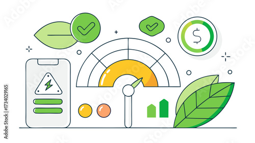 A green background with a yellow line and a green check mark. The background has a green and yellow color scheme, giving it a fresh and positive vibe