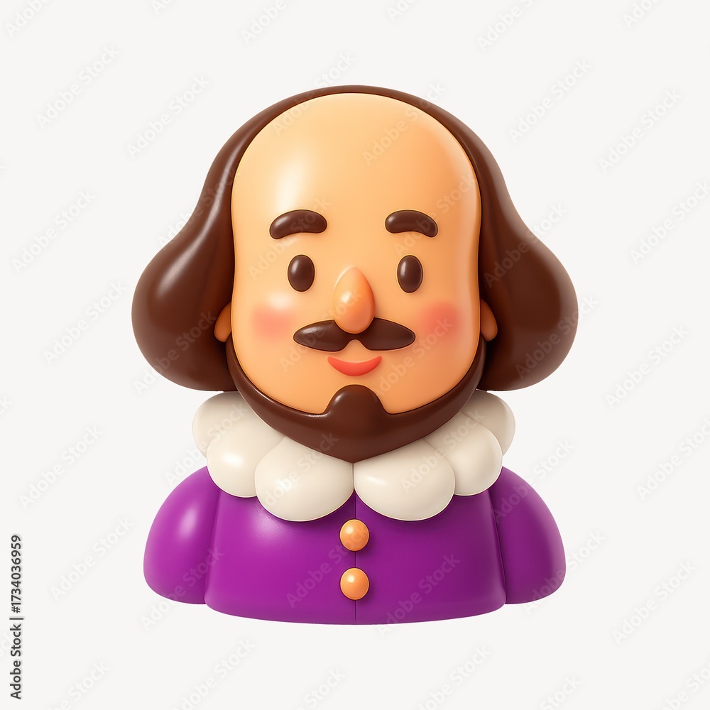 Fototapeta premium Playful Shakespeare toy figurine