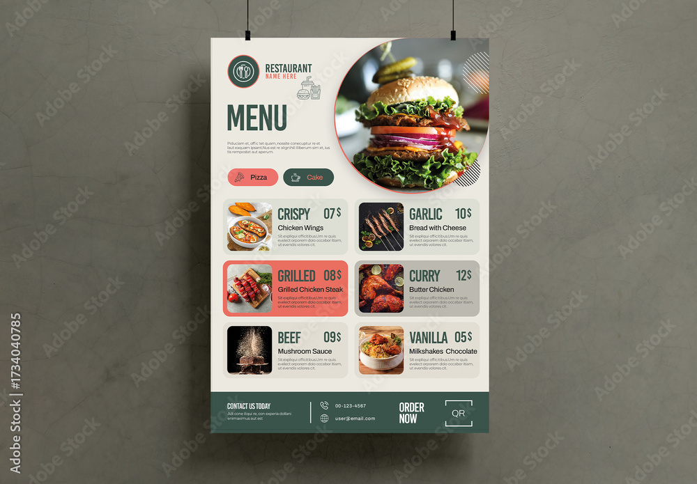 Food Menu Template Stock Template | Adobe Stock