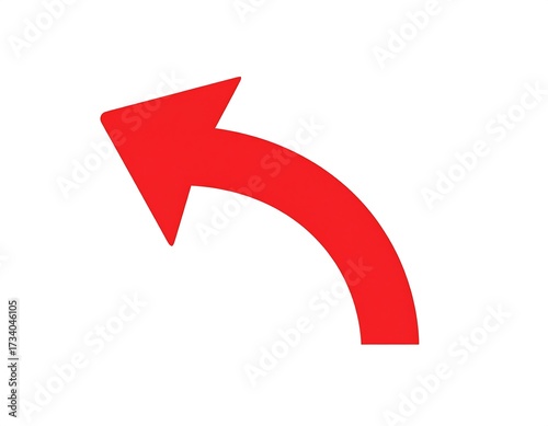 Red curved arrow on white background (1)
