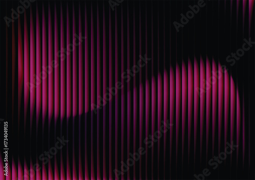 Abstract pink gradient lines background, futuristic digital magenta wave pattern. Vector technology backdrop with glowing purple lines. Modern abstract dark background with light wave design.