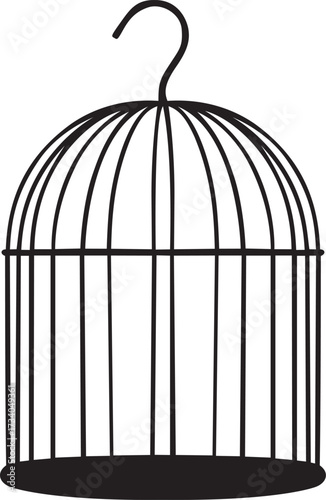 Silhouette of Birdcage without  Bird
