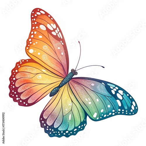 butterfly on white background