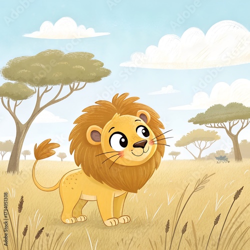 lion in the forest