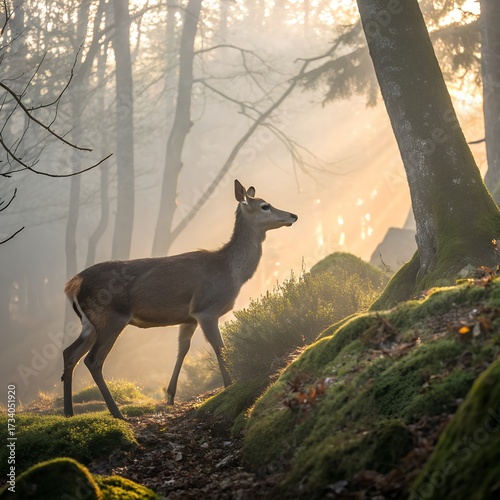 deer in the woods