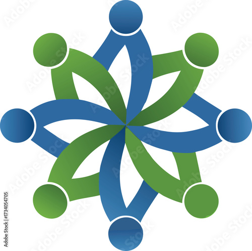 A diverse group of people holding hands in a circle, symbolizing unity and togetherness.
