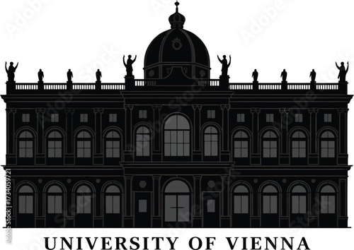 University of Vienna Building Architecture Landmark Facade Silhouette
