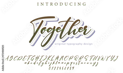 Together - Elegant 3D Script Font with Handwritten Style for Modern Typography and Branding