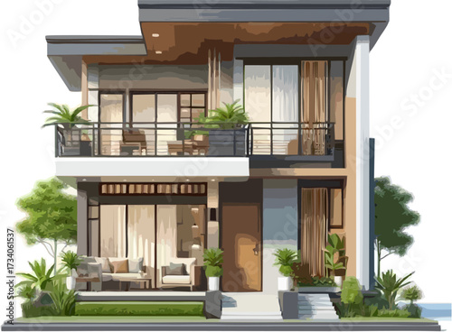facade of an old house with balcony