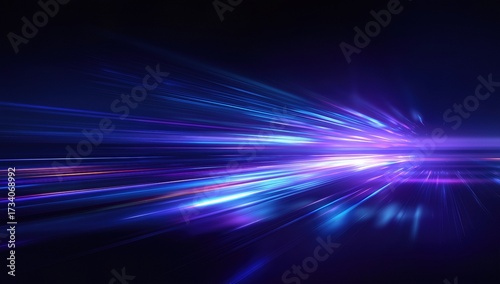 A blue light is shown in the sky