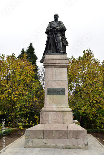 Konstfotografi Statue of Alexandru Ioan Cuza in Craiova Romania