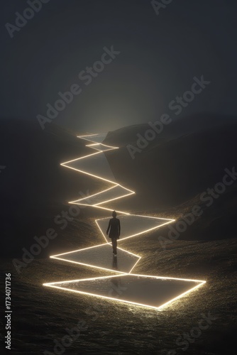 Illuminated Path - A Journey Through the Unknown.