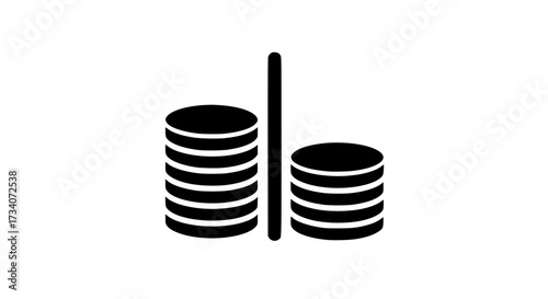 Сoins divided by line 