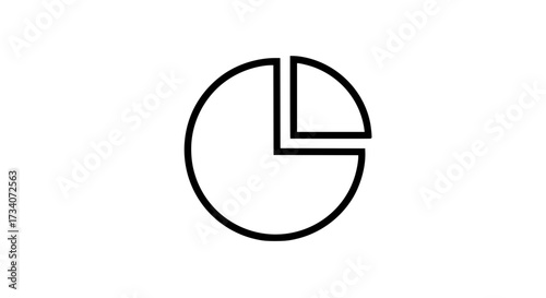 Pie chart division black white icon 