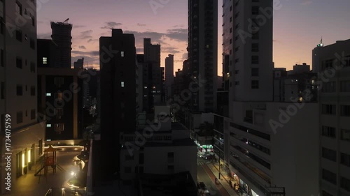 Urban Ascent at Dusk: Flying up a City Street to Christ the Redeemer