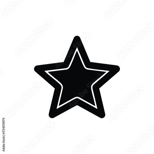 Decorative illuminated star shape with glowing outline on dark for festive or celebratory themes