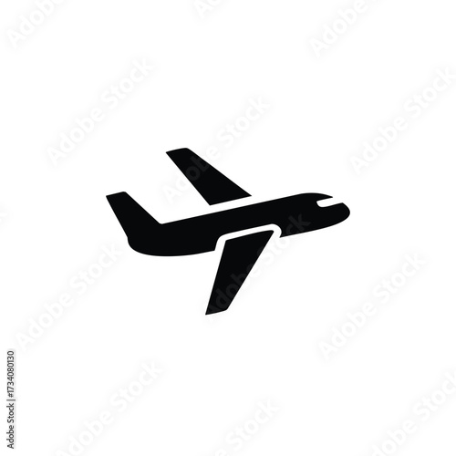 Silhouette of an airplane in flight against a plain , representing air travel and transportation