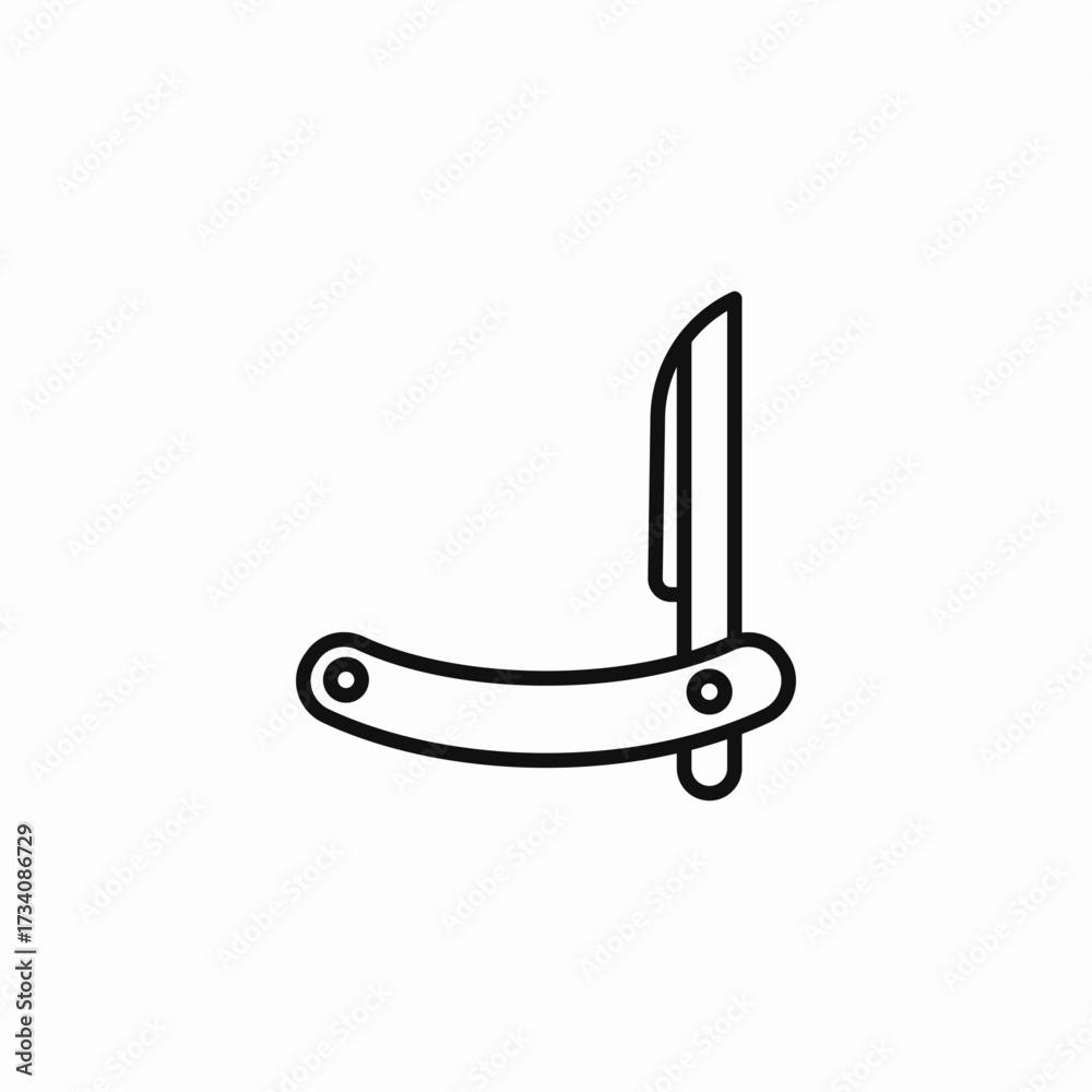 Fototapeta premium foldable blade icon sign vector