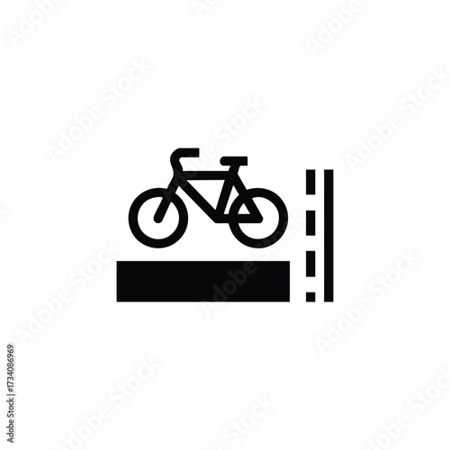 Bicycle Lane Sign Indicating a Designated Path for Cyclists on Urban Streets