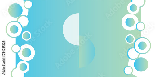 Modern banner background. full color, bright blue green gradation, wave eps 10 victor