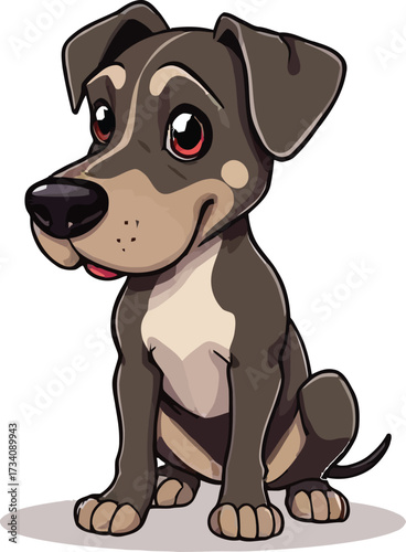 Cute cartoon a illustrator vector Damatian