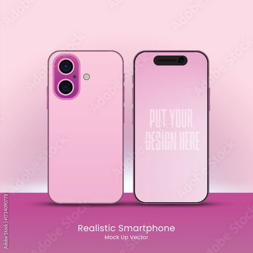 pink iphone 16 realsitic mockup