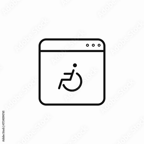 accessibility friendly website icon sign vector