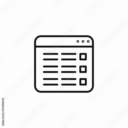 checklist task window icon sign vector