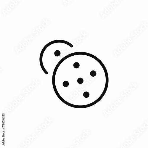 chocolate chip cookies icon sign vector