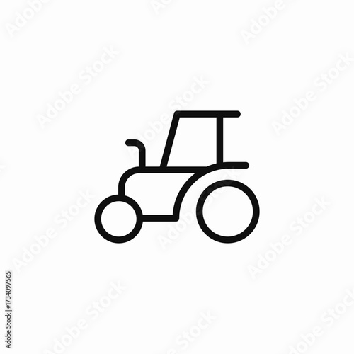farm vehicle tractor icon sign vector