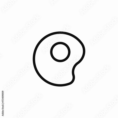 fried egg icon icon sign vector