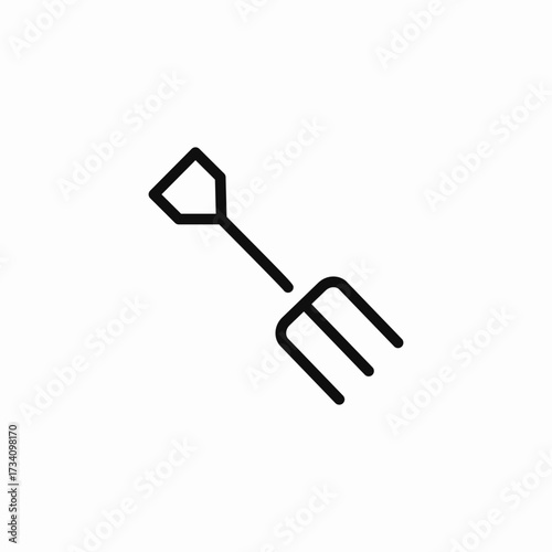 garden fork tool icon sign vector