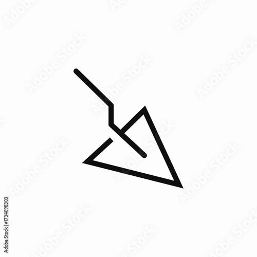 gardening hand trowel icon sign vector