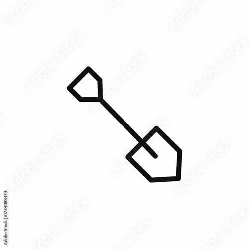 gardening shovel tool icon sign vector