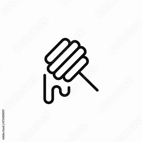 honey dipper icon icon sign vector