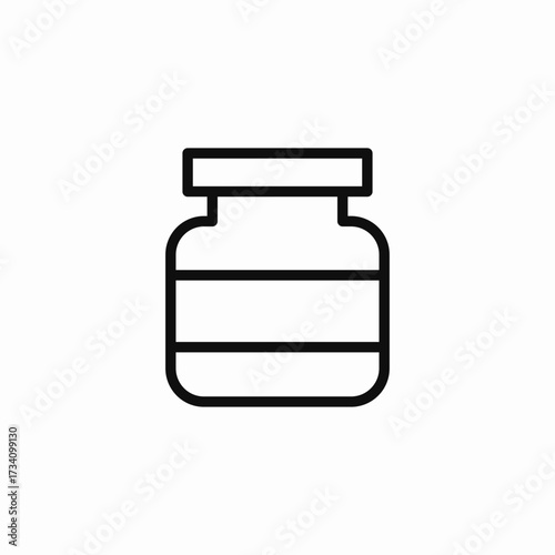 jar of preserves icon sign vector